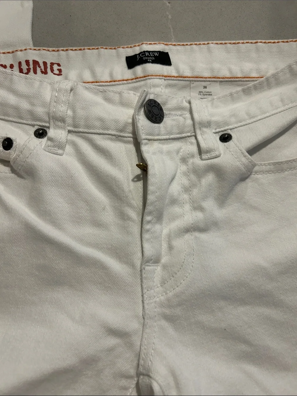 J. Crew White Straight Leg Women’s Jeans